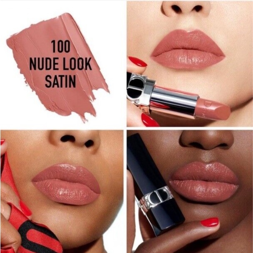 Rouge Dior 100 Nude Look Satin Balm Lipstick 💄